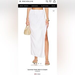 L ⭐️ space white skirt